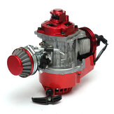 محرك سباق يدوي سعة 49 سي سي لون أحمر ميني بوكيت موتو مصنع للتبريد بالهواء ATV دراجة الترابية